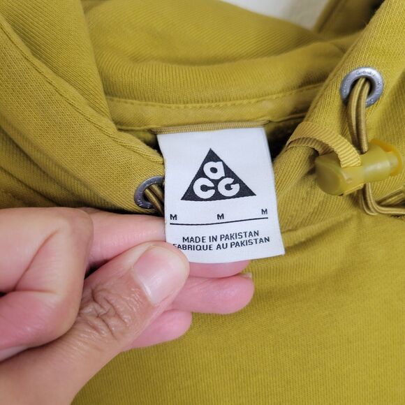 Nike Mens ACG Pullover Fleece Hoodie Moss Heavyweight Size Medium Zip Pockets - Picture 7 of 16